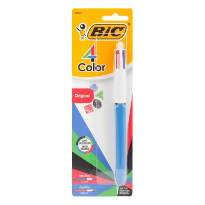 BIC 4-Color Retractable Ballpoint Pen-Black, Blue, Red & Green