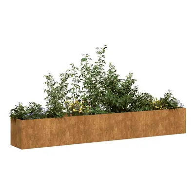 vidaXL Planter Rusty 280x40x40 cm Weathering Steel