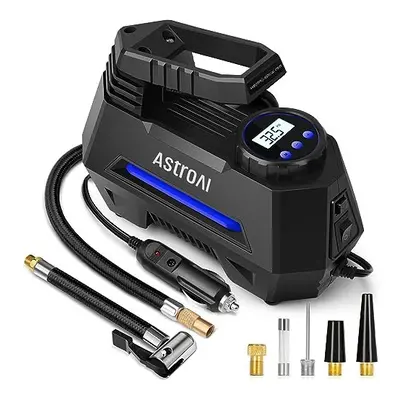 AstroAI Tyre Inflator Air Compressor 12V, Portable Electric Car Tyre Pump with Tyre Pressure Gau