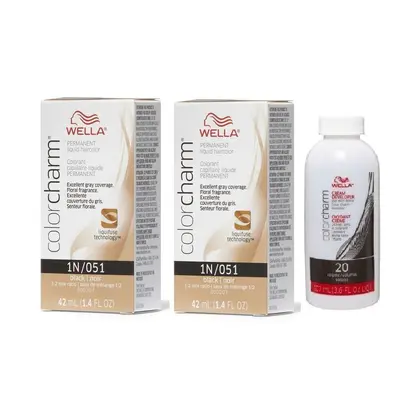 (1N+1N+Developer (Vol. 20) 3.6oz) Wella Color Charm Permanent Liquid Haircolor