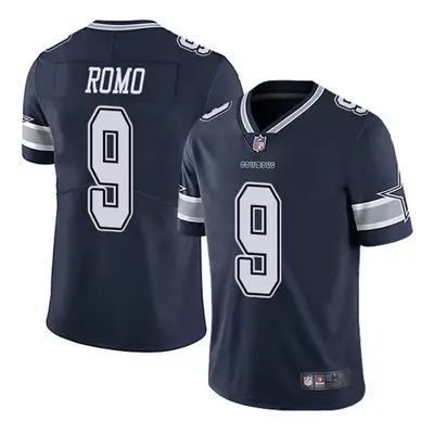 (Men's-L, Navy) T-Shirt Dallas Cowboys Tony Romo Jersey - Men's