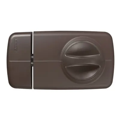 Abus 7010 B Additional Door Lock with Rotating Knob Handle, Brown