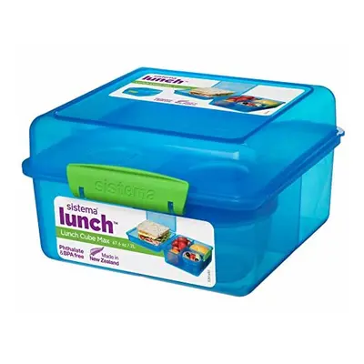 Sistema TO GO Lunch Box Cube Max | L Bento-Box Style Food Container with Dividers & Leak-Proof Y