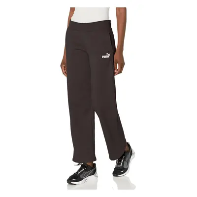 PUMA Women's Straight Leg Fleece Sweatpants Black X-Large