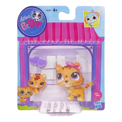 Littlest Pet Shop Figures Orange Tiger & Baby Tiger