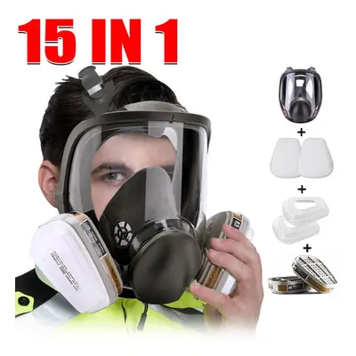 Full Face Mask Safety Dust Face Cover Reusable In Respirator Mask