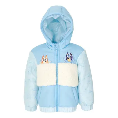 Bluey Bingo Toddler Girls Zip Up Winter Coat Puffer Jacket 3T