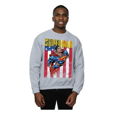 (L, Sports Grey) Superman Mens Flight Sweatshirt