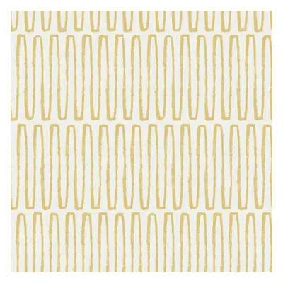 (Ochre) Lars Retro Wave Vinyl Wallpaper Fine Decor