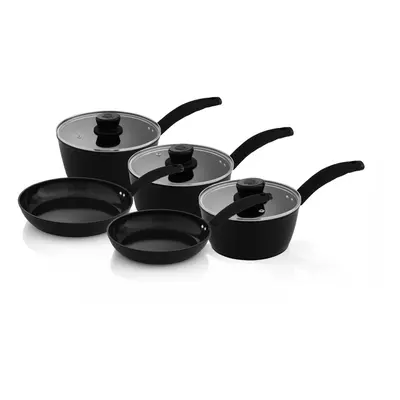 Swan Stealth Piece Cookware Set, Black SWPS5021BLKN