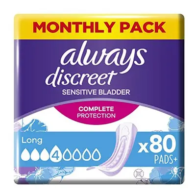 Discreet Incontinence Pads Women Long High Absorbency Pads x Packs Odour Neutraliser SAVING PACK