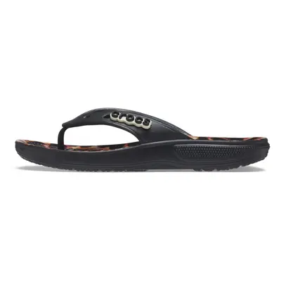 crocs Unisex Mens and Womens classic Flip Flops BlackLeopard US