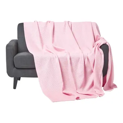 (250 x cm, Pink) Organic Cotton Waffle Baby Blanket