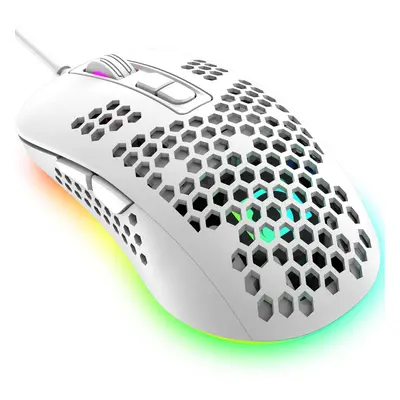 Ultralight Wired Gaming Mouse, Lightweight Honeycomb Shell Ergonomic Design, Kinds of RGB Breath