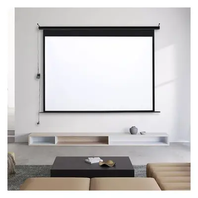 (120 in) 4:3 Electric Motorised Projector Screen White Matte HD Cinema Projection