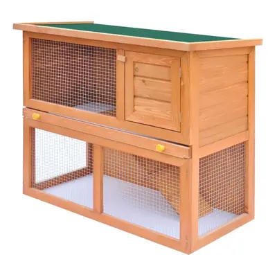 vidaXL Outdoor Rabbit Hutch Door Wood Small Animal House Pet Cage Carrier