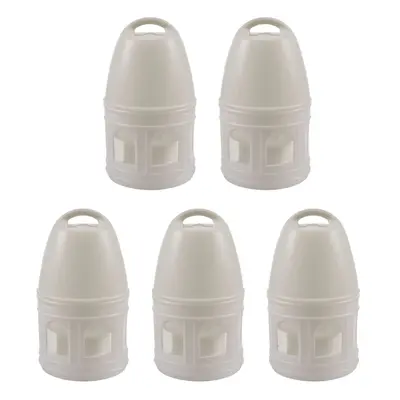 5X Removeble White Plastic Drinker with Handle for Pigeons Bird Supplies 29cm x 17cm