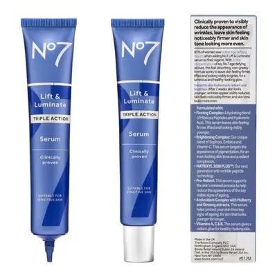 No7 Lift & Luminate TRIPLE ACTION Serum 75ml