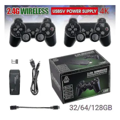 (128GB Games) 128gb Wireless Hdmi Tv Game Stick Console Built-in Games Gamepad 4k