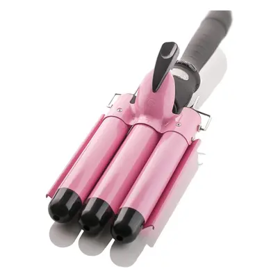 Alure Three Barrel Curling Iron Wand with LCD Temperature Display - Inch Ceramic Tourmaline Trip