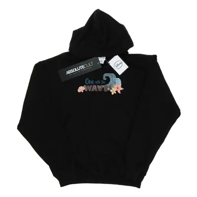 (S, Black) Disney Mens Moana One With The Waves Hoodie