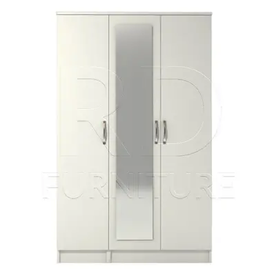 Ready assembled Classic Door Mirrored Wardrobe White