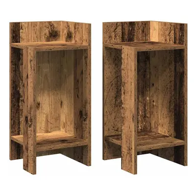 (old wood, pcs) vidaXL Side Tables with Shelf Hallway Tea End Table Centre Accent Sofa Table