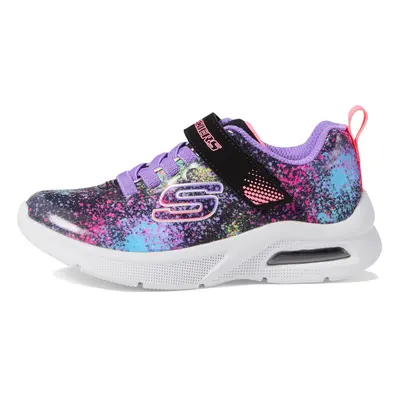 Skechers Girls Microspec Max Sneaker Black/Multi Little Kid