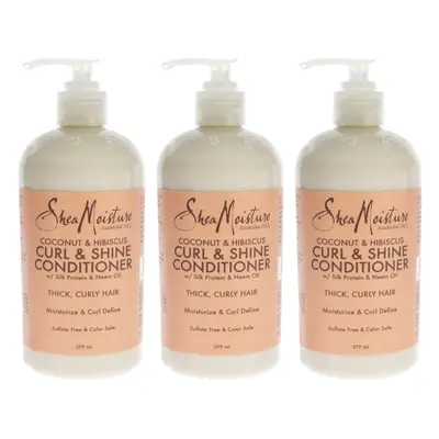 Shea Moisture Coconut and Hibiscus Curl Shine Conditioner - Pack of For Unisex oz Conditioner