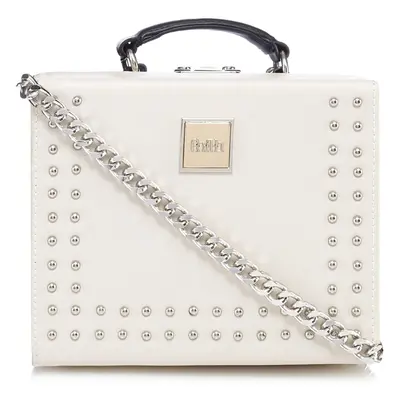 Faith Womens Off White Studded Cross Body Bag