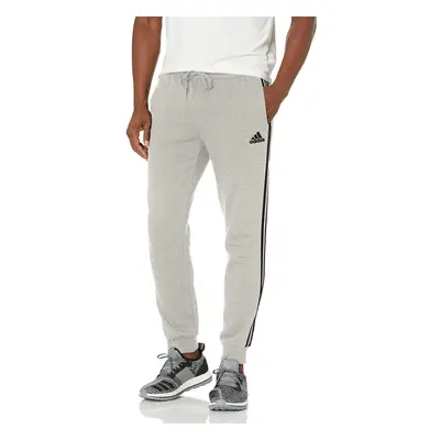 adidas Men's Standard Essentials Fleece Tapered Cuff 3-Stripes Pants