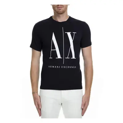 AX ARMANI EXcHANgE mens Icon graphic T-shirt T Shirt Navy Medium US