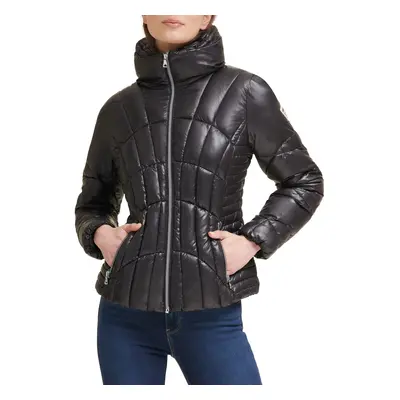 GUESS Fall Puffer Quilted Jackets for Women Black Medium