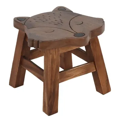 Natural Wooden Fox Stool