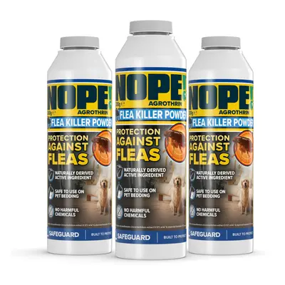 NOPE! Flea Killer Powder for Pet Bedding and other Soft Furnishings. Flea Treatment for Indoors 