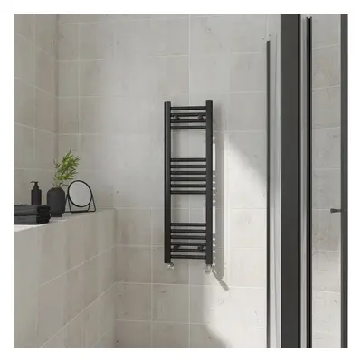 (Straight, 1000x300mm) Warmehaus Heated Towel Rail Black Bathroom Ladder Style Radiator Central 