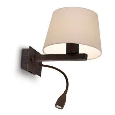 Leds-C4 Torino - LED Light Indoor Wall Light Brown with Reading Lamp, E27