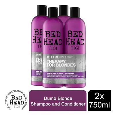 Bed Head by TIGI Shampoo & Conditioner Dumb Blonde Duo 750ml[BUY - DUO PACK]