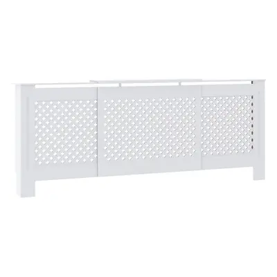 vidaXL MDF Radiator Cover White Indoor Furniture Heating Cabinet Heater Shelf