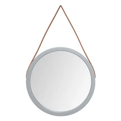 (silver, Ã? cm) vidaXL Wall Mirror with Strap Hanging Mirror Retro Decorative Bathroom Mirror