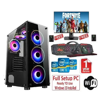 Fast Gaming Intel Quad Core i5 16GB RAM 1TB HDD & 128GB SSD PC Bundle & Speakers