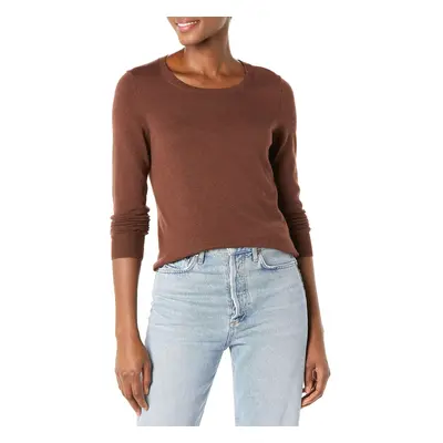 Amazon Essentials Women's Long-Sleeve Lightweight Crewneck Sweater Available in Plus Size Dark C