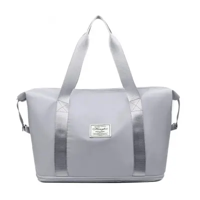 (Gray (the bottom layer of the bottom+dry and wet separation)) Travel Bag Large -Capacity Dual E