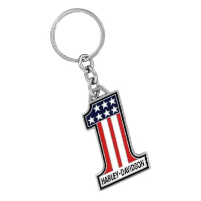 Harley-Davidson Colored Bar & Shield Keychain Key Ring Chain Tag Fob H