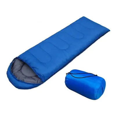 (Blue) Summer Sleeping Bag Portable Hooded Adult Sleeping Bag For Camping Travel