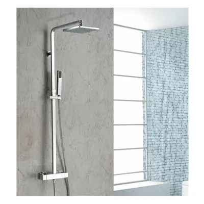 Lisbon Rainfall Shower Header Mixer Tap with Thermostatic Control