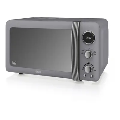 Swan Retro Digital 800W Microwave - Grey