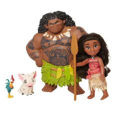 Moana Disney Doll with Maui Demigod Doll Figure Piece Little Petite Story Telling Gift Set for G