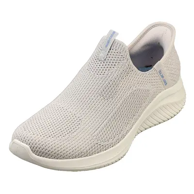 (8) Skechers Slip-ins Ultra Flex 3.0 Vegan Womens Slip On Trainers in Light Grey