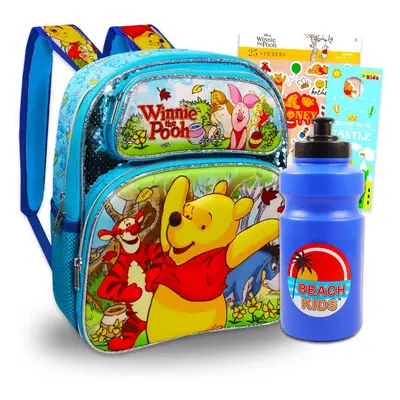 Winnie the Pooh Mini Backpack for Toddlers - Bundle with 12"" Winnie the Pooh Mini Backpack Plus